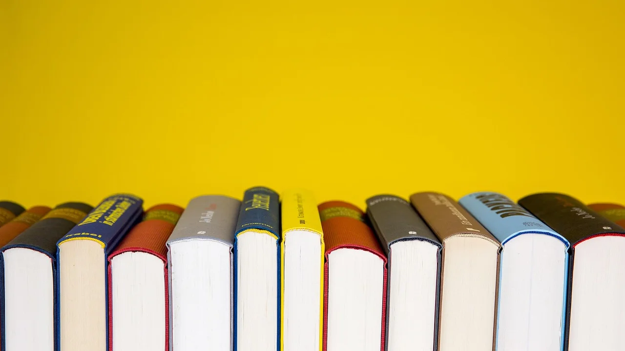 Organização de referências bibliográficas em computador e caderno.