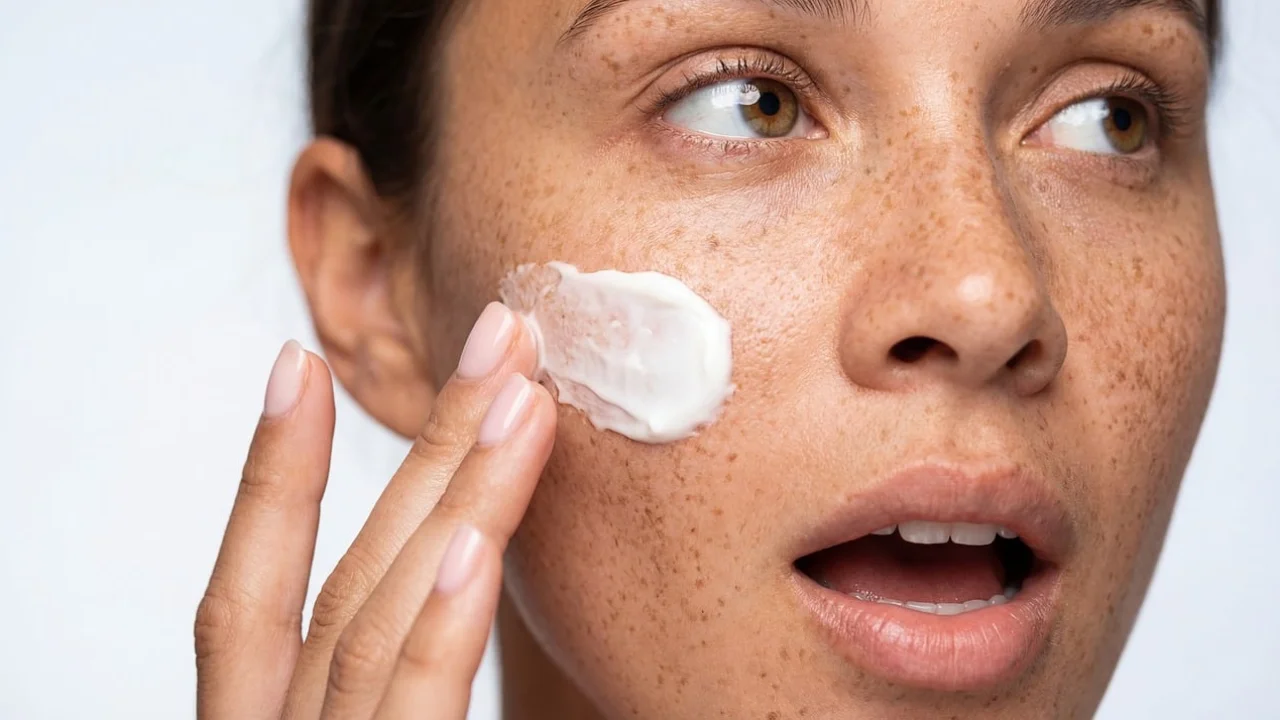 Hidratante facial usado após a limpeza suave