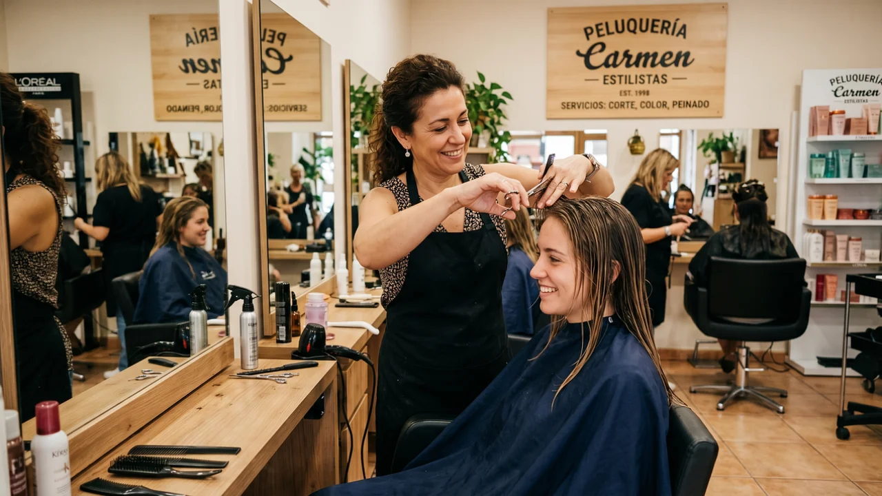 Ferramentas de salão usadas durante a criação de um novo corte.