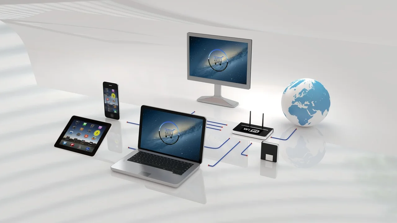 Cabo Ethernet conectado ao computador para uma rede mais estável
