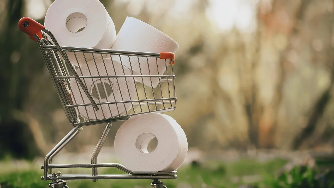Carrinho de compras on-line exibido em tela de computador